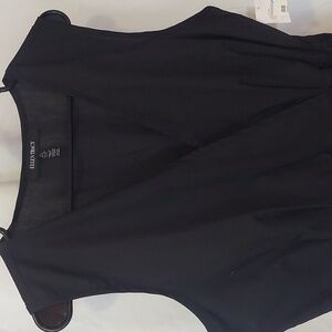 NWT Ellen Tracy Sleeveless Black Blouse, Size Large